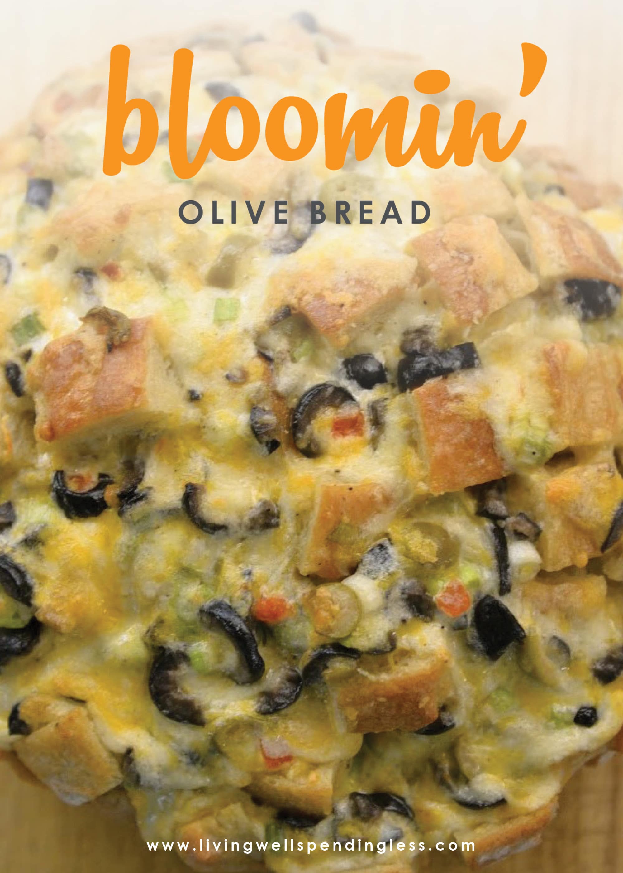 Love olives? This insanely delicious Bloomin' Olive Bread is pretty much just a party for your mouth. Filled with gooey melted cheese, fresh green onions, and flavor-packed olives, it is the quick & easy side dish guaranteed to steal the show! Makes a great appetizer too!
