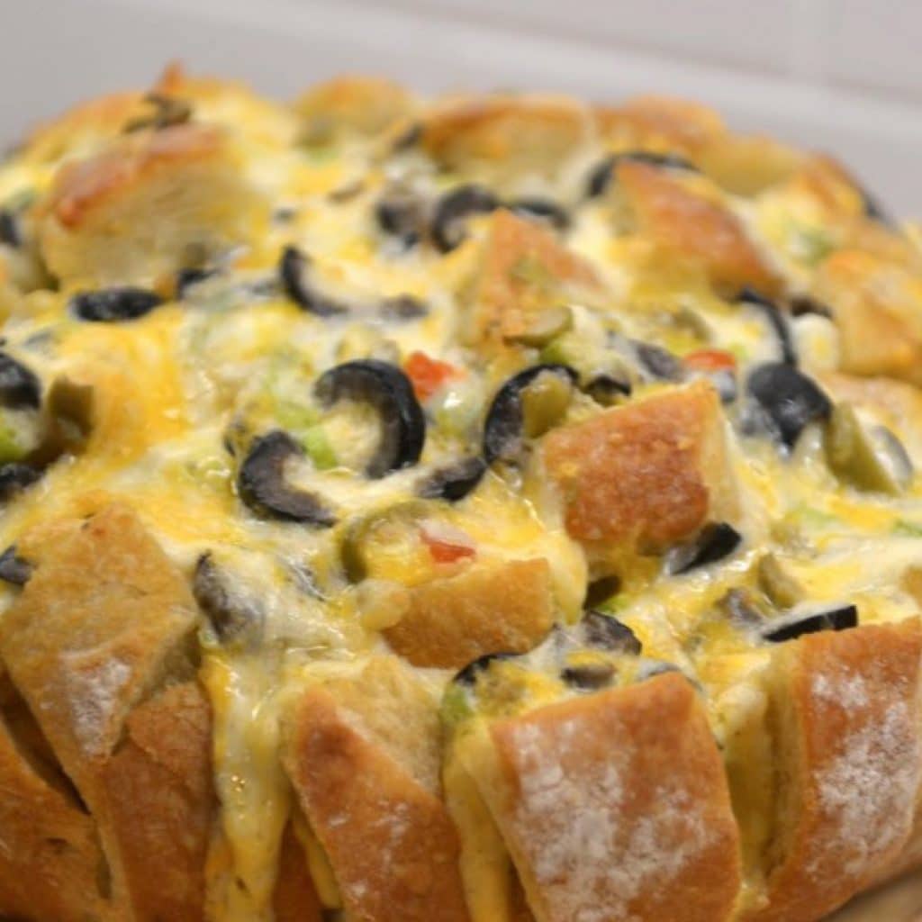 Bloomin' Olive Bread Appetizer Olive Bread Recipe DIY Olive Bread
