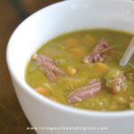 It seriously doesn't get any easier than this delicious and hearty Slow-Cooked Split Pea Soup! It comes together in less than five minutes using just a handful of easy ingredients, then simmers all day in the crockpot for a family-pleasing meal that's ready when you are.