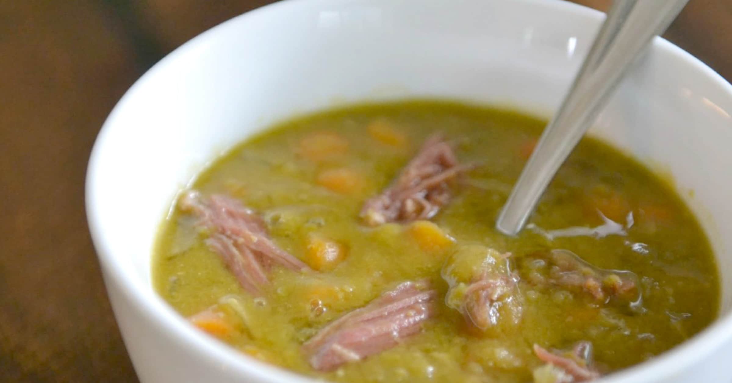 Slow Cooker Split Pea Hamburger Soup - Fast and Slow Cooking