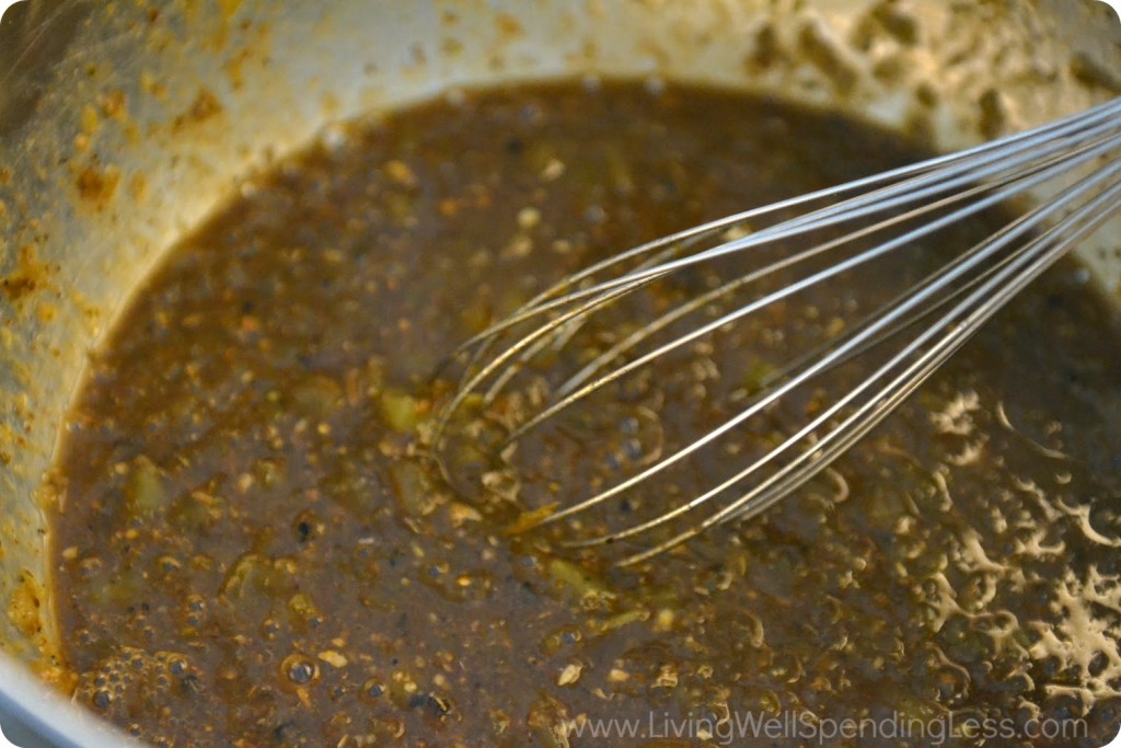 Mix together salsa verde, lime juice, green chiles, and fajita seasoning in a large bowl using a whisk. 