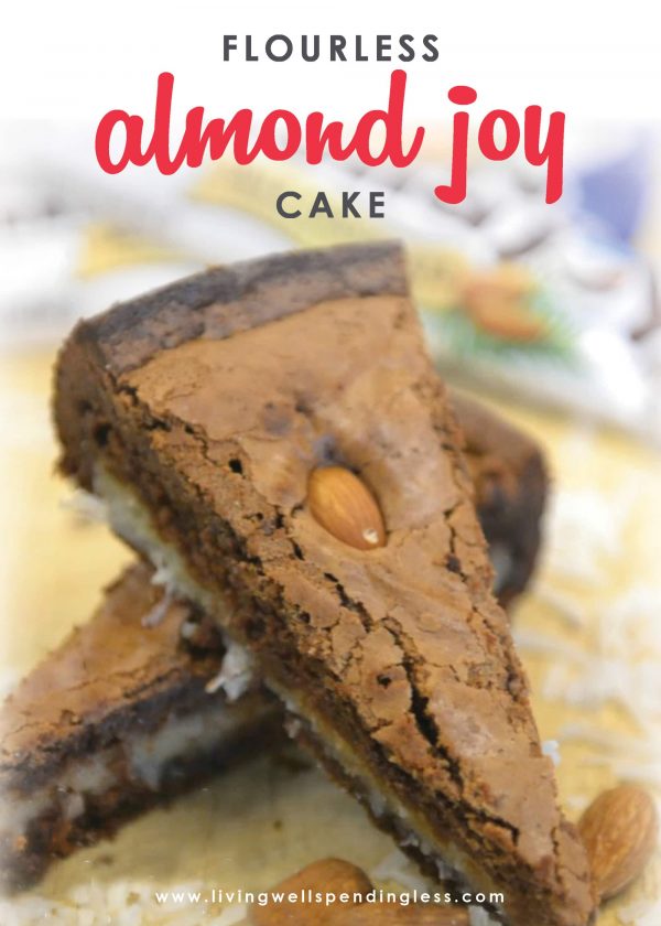 Craving chocolate? The decadent flavors in this rich, dense Flourless Almond Joy Cake will satisfy even the biggest sweet tooth. No one will even believe it's gluten free! 