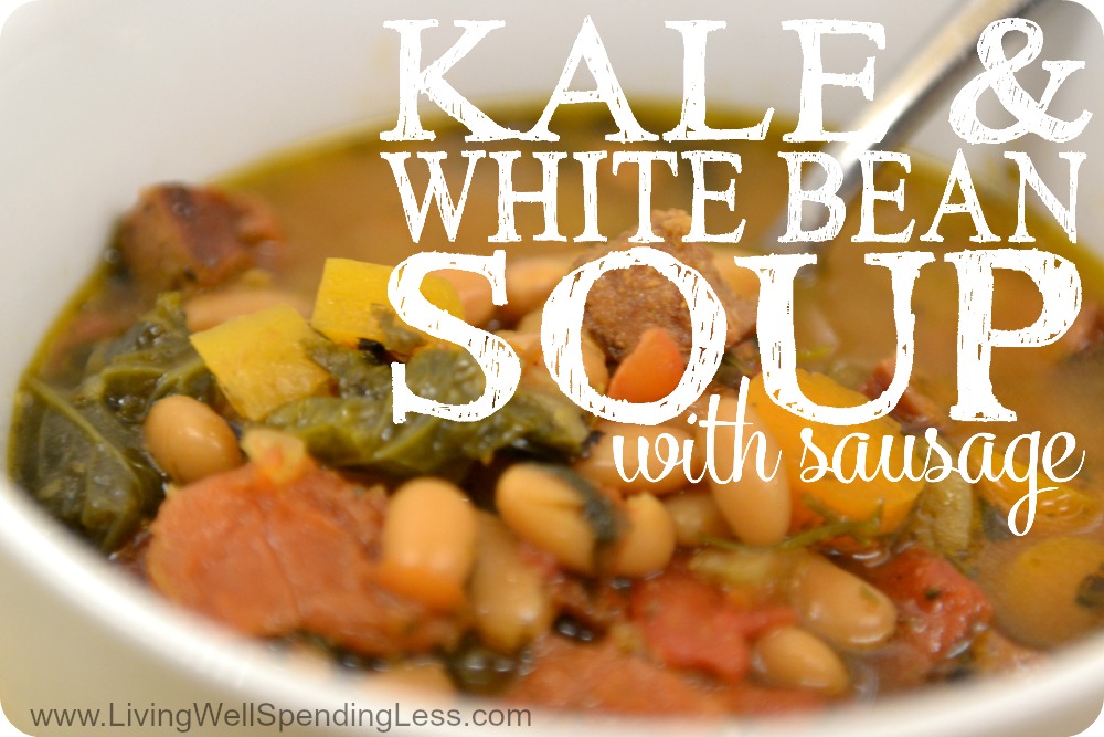 Easy FreezeAhead Kale and White Bean Soup Living Well Spending Less®