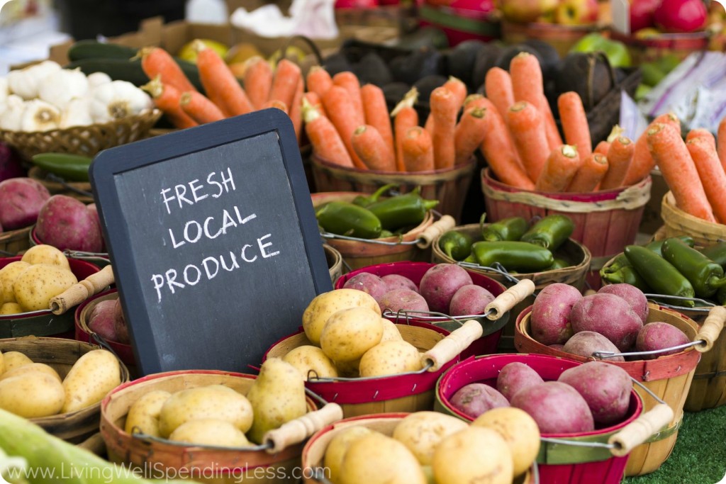 Shopping local at farmers markets can help save money on the freshest produce.