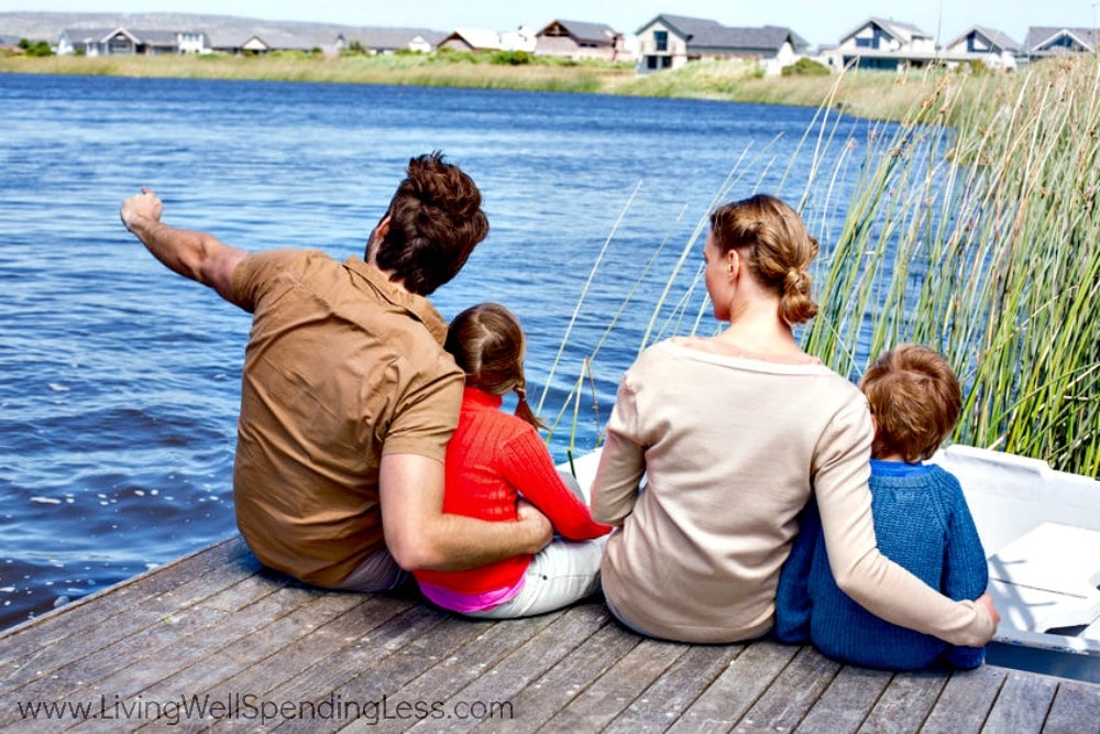 Sitting on the dock of a bay is a great way to spend time as a family. 