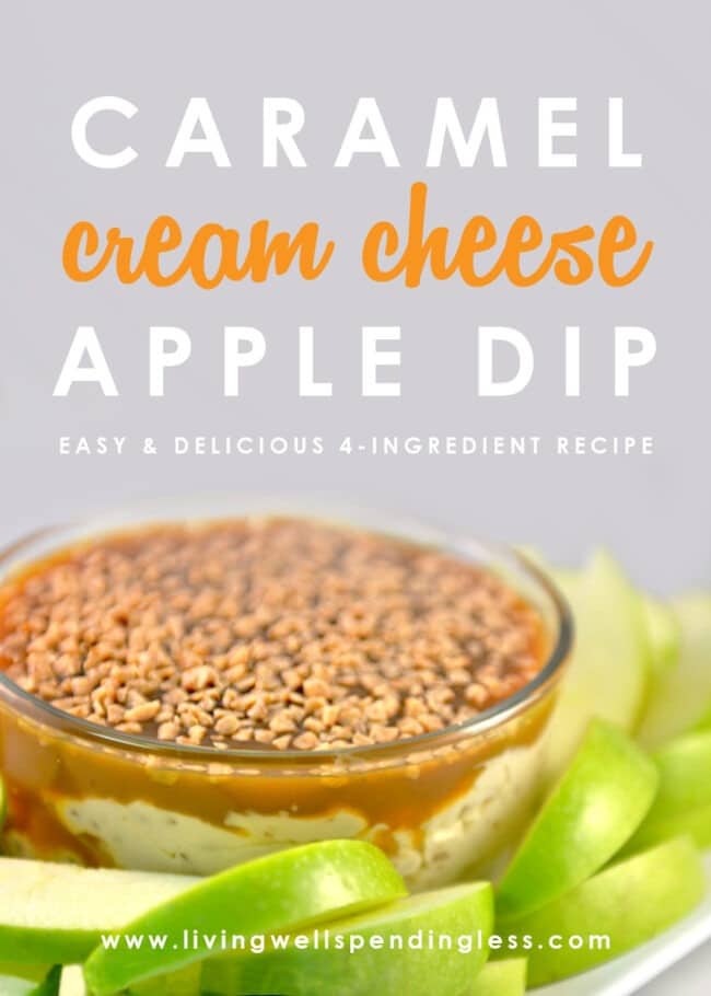 You won't believe how easy it is to make this sweet & delicious caramel cream cheese apple dip! Dangerously addictive, it comes together fast with just 3 ingredients!