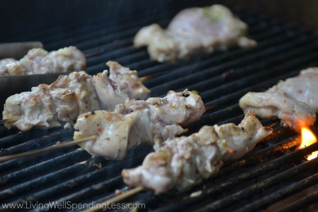 grill chicken for 5-7 minutes per side. 