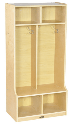 Cubbies aren't just for school. You can use these shelves to help organize your mudroom and other areas. 