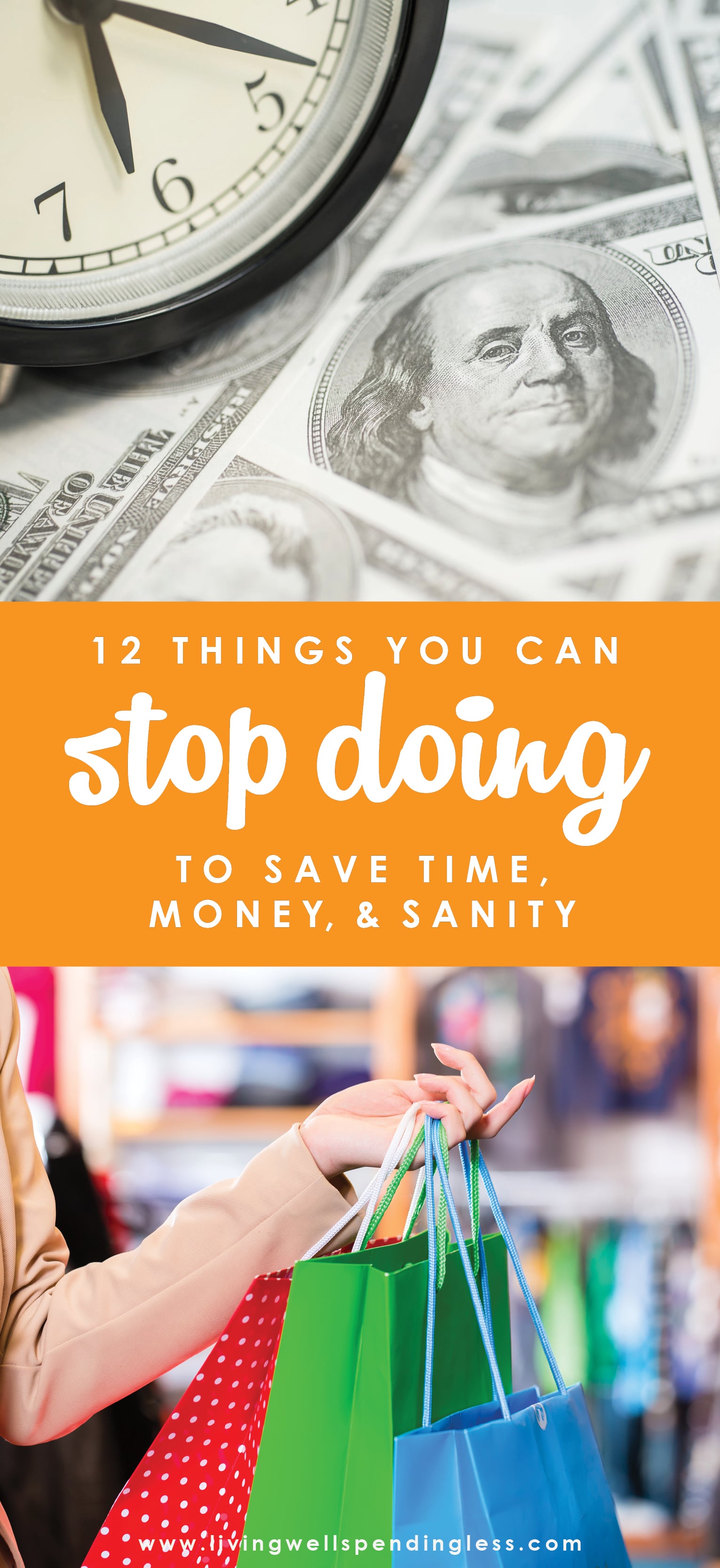 We often spend a lot of time talking about the things we should do to save time & money, but have you ever given any thought to what things NOT to do? These are the 12 things I DON'T do to save time, money, & sanity--what are yours?
12 Things NOT to Do to Save Time, Money & Sanity | Budgeting 101 | Money Saving Tips | Time Management