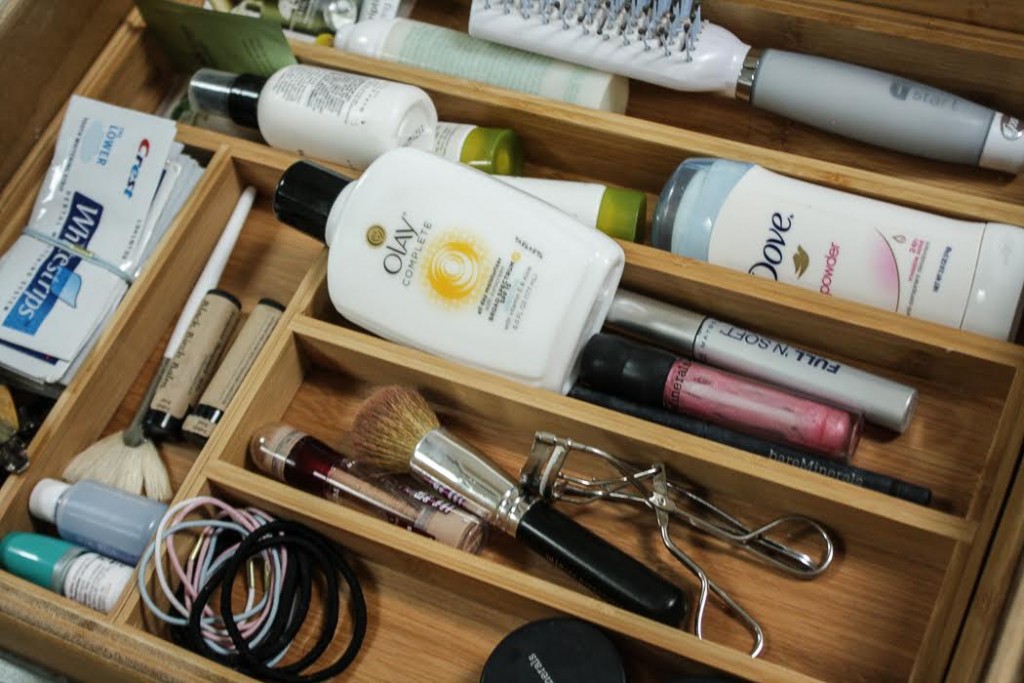 An organized makeup drawer is easier to handle. You can see what makeup you have and what you need. 