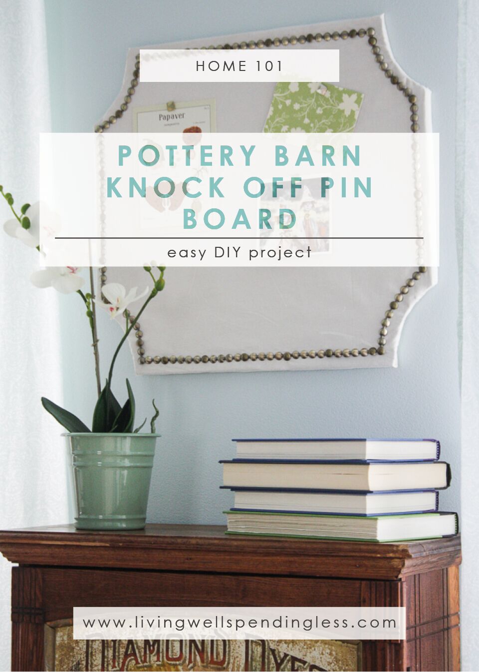 DIY Pottery Barn Knock-Off Pin Board | Copycat Pottery Barn Decor | DIY Projects | Home Decor