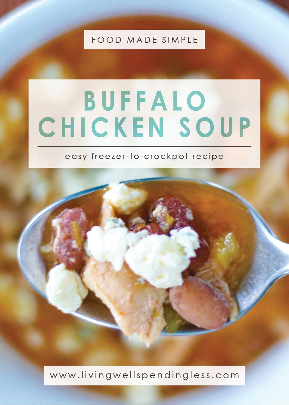 SlowCooker Buffalo Chicken Soup Easy Freezer Buffalo Chicken Soup Recipe