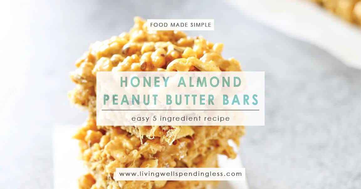 Honey Almond Peanut Butter Bars 5 Ingredient Bar Recipe