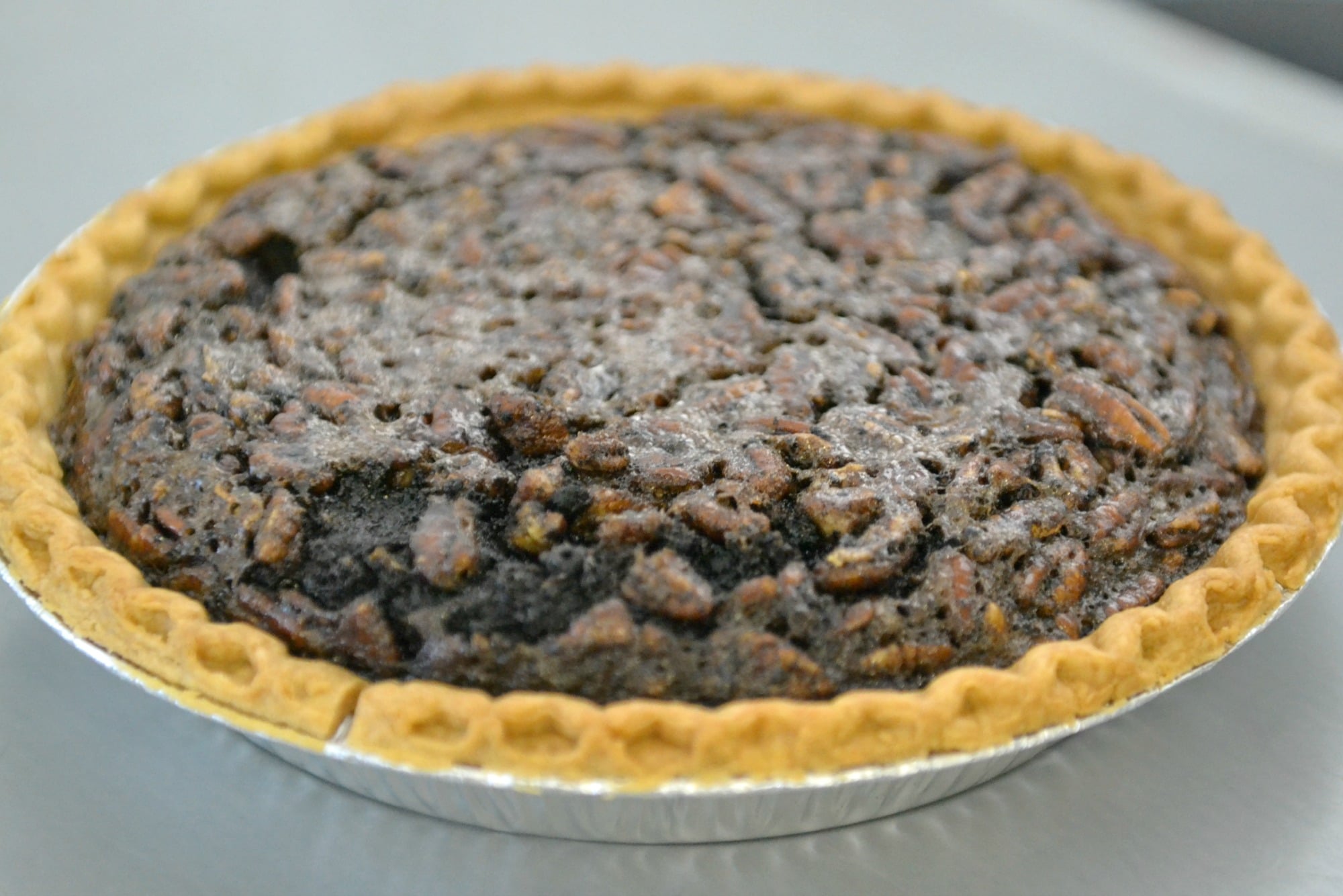 Bake until center of pie is set and crust is golden brown