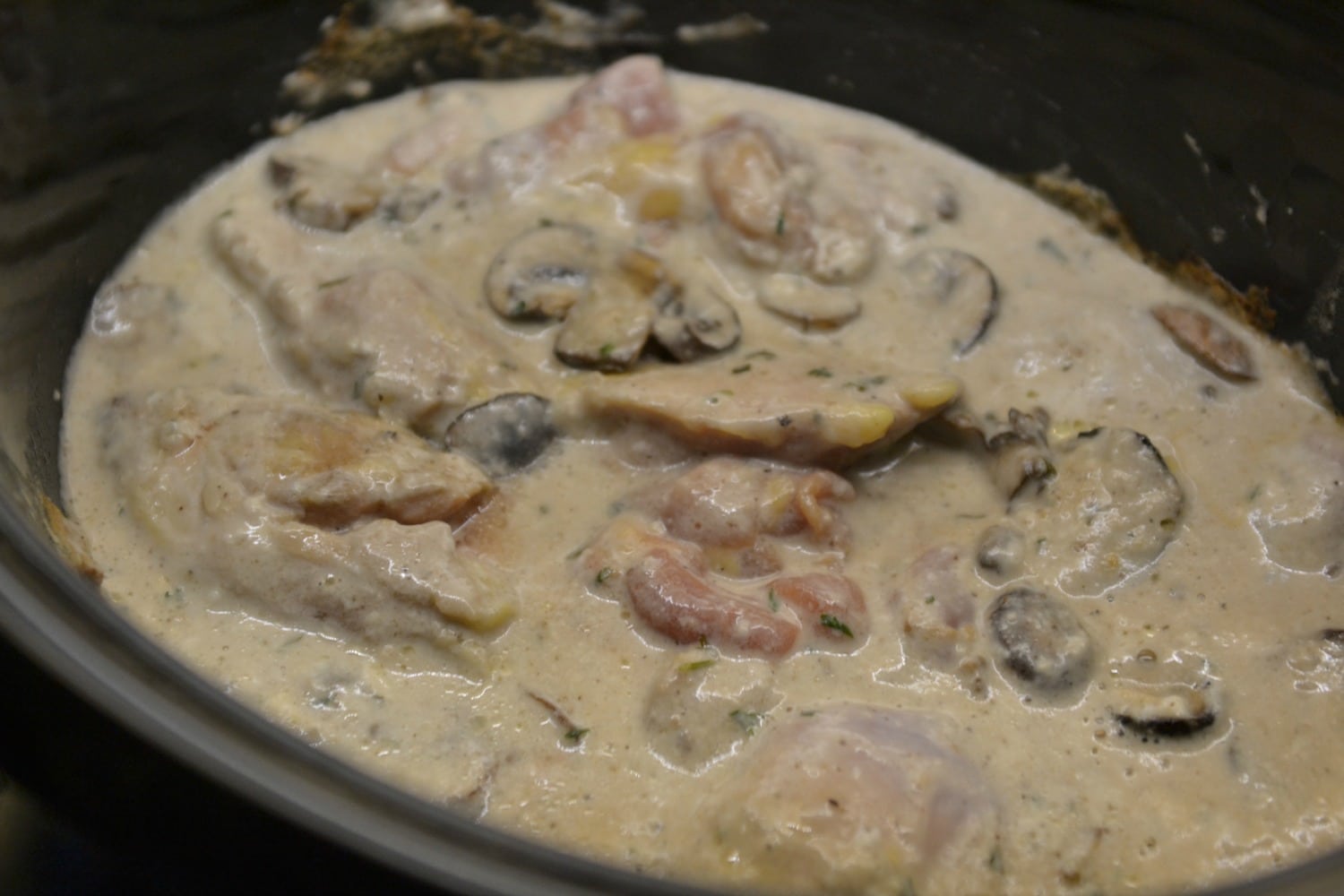 On cooking day, place frozen chicken and mixture directly into crockpot. 