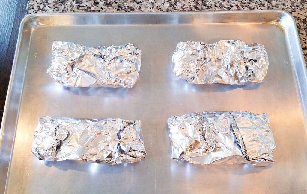 Seal the aluminum pockets before baking