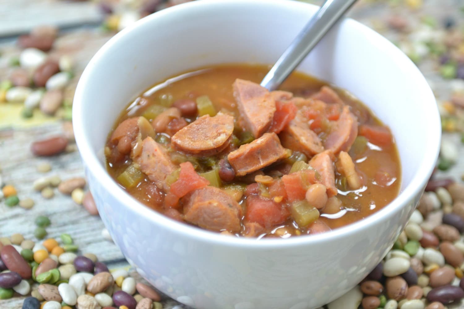 Cajun bean is a delicious a flavorful cup of soup for lunch or dinner. 