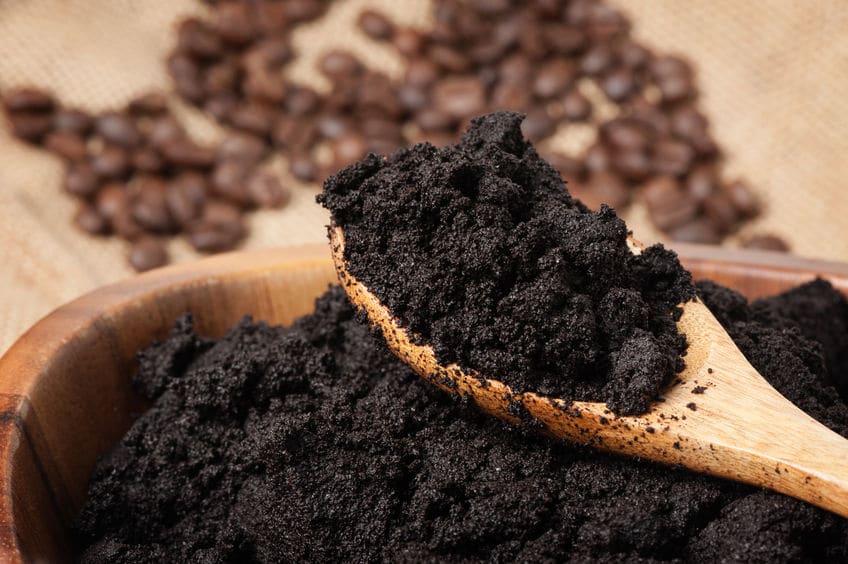 Coffee grounds are great for putting together your compost pile. 