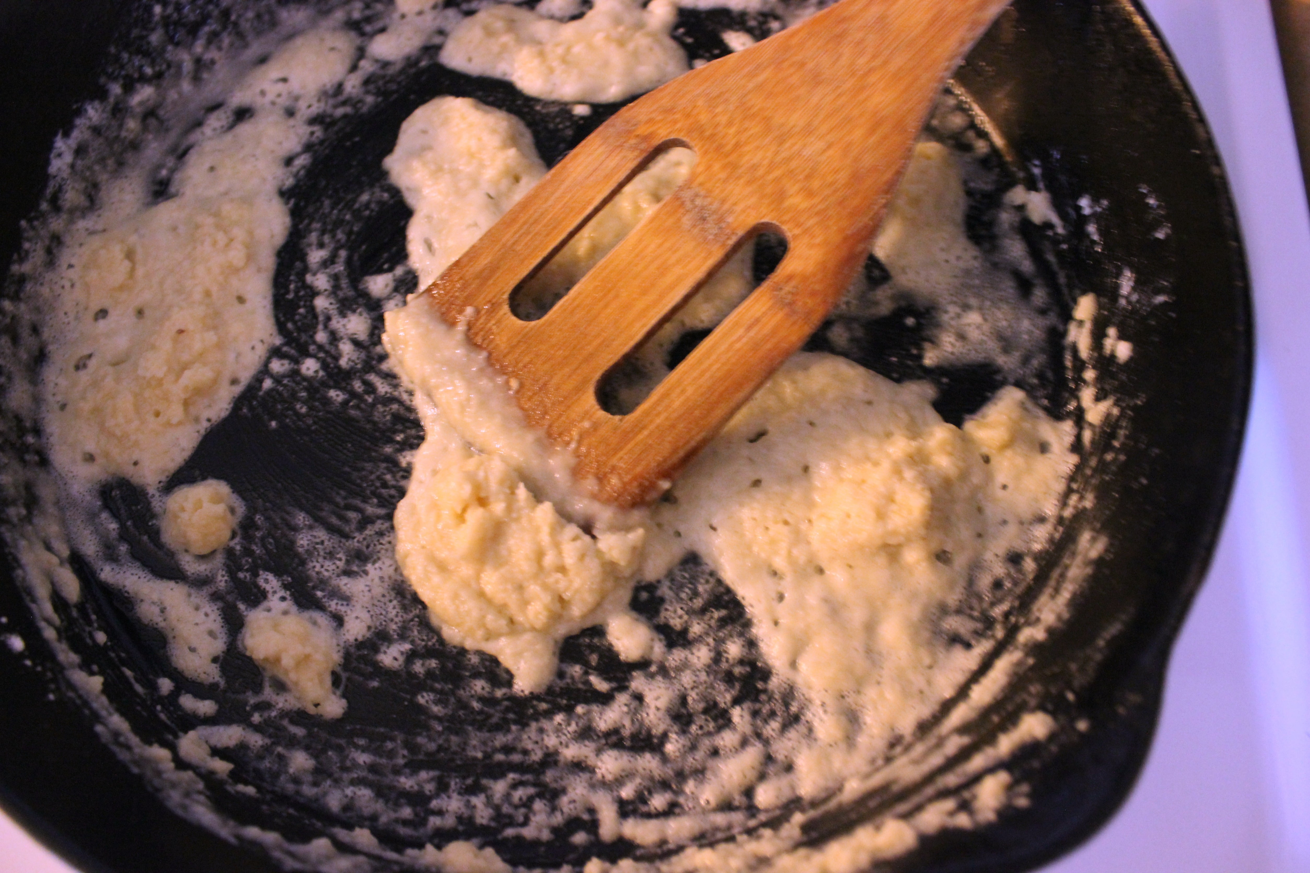Stir in 3 tablespoons of flour to butter and create a thick paste.