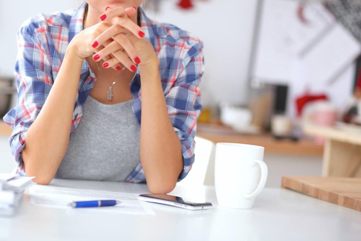 It's important for moms to take time for themselves to organize and drink coffee.