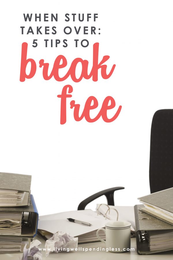 s your STUFF taking over your life? From the clutter in our closets to the paperwork piling in the corner, it can sometimes feel like we are trapped in a vicious cycle of chaos. If you've been longing to take your life back from the stuff weighing you down, don't miss these 5 simple tips to help you break free!