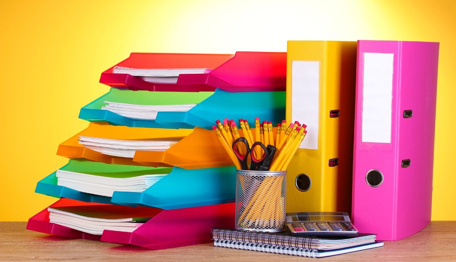 Organize your papers and supplies to avoid clutter. 