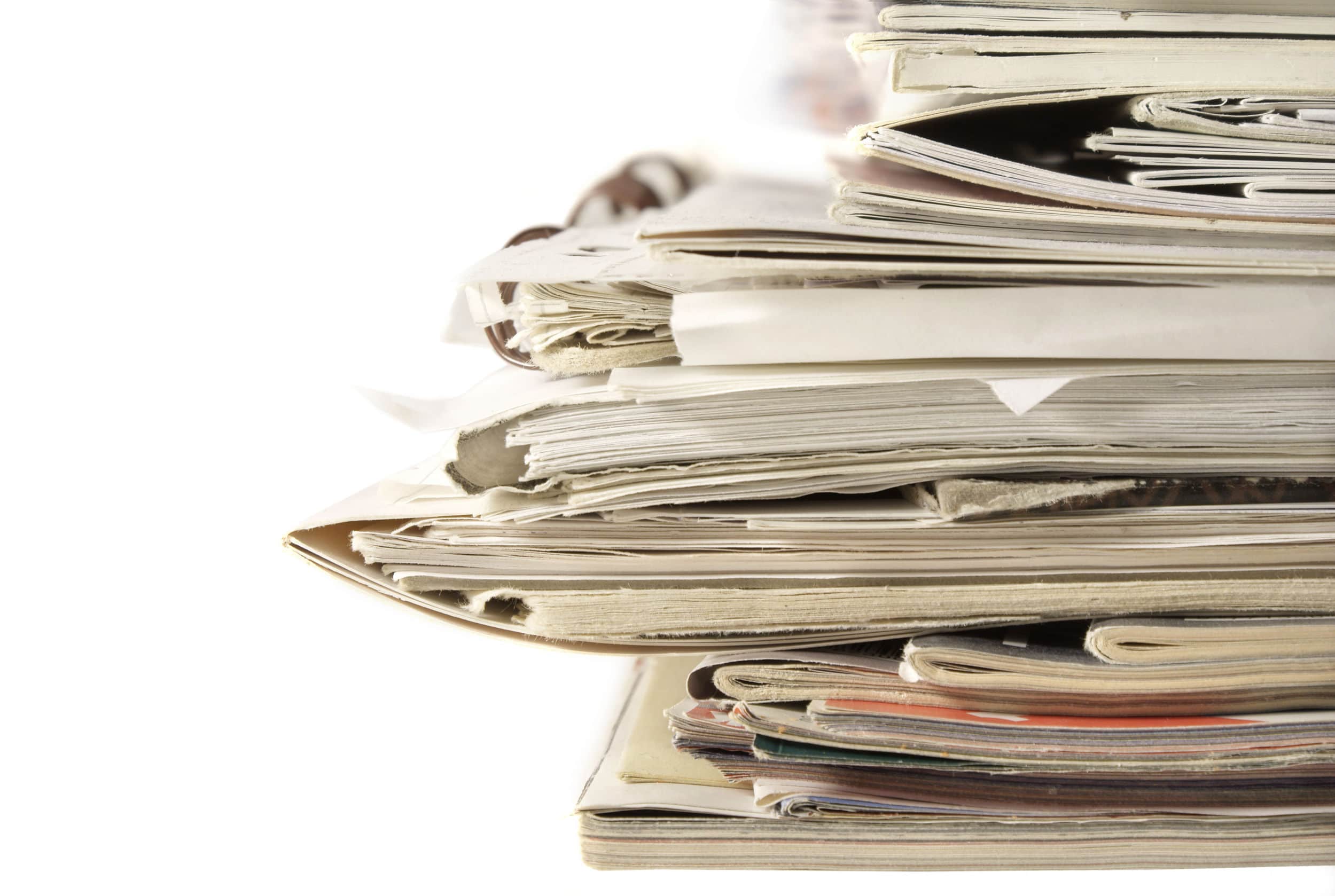 Too many papers can pile up and add clutter. 