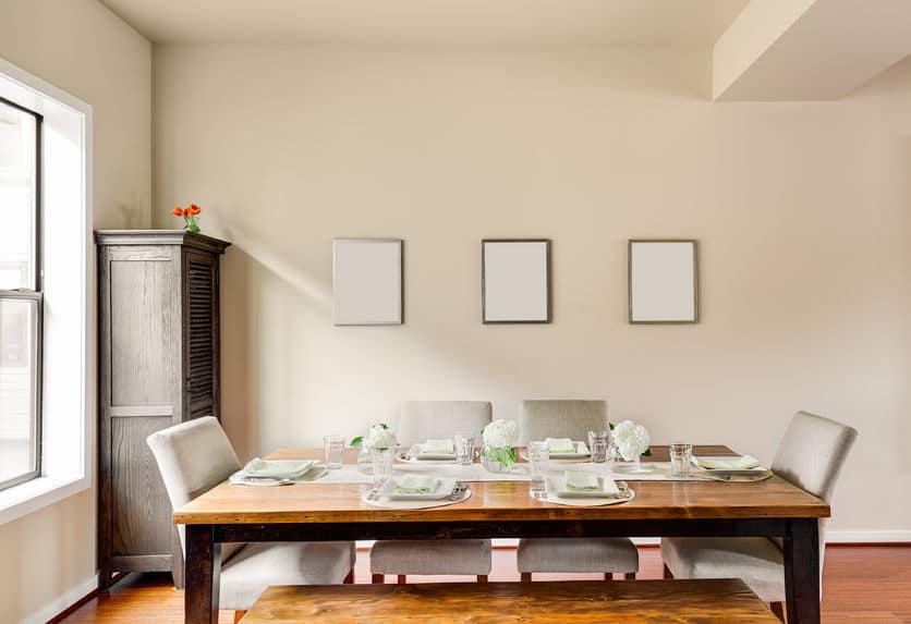 Decorating your dining table will elevate the room's decor. 