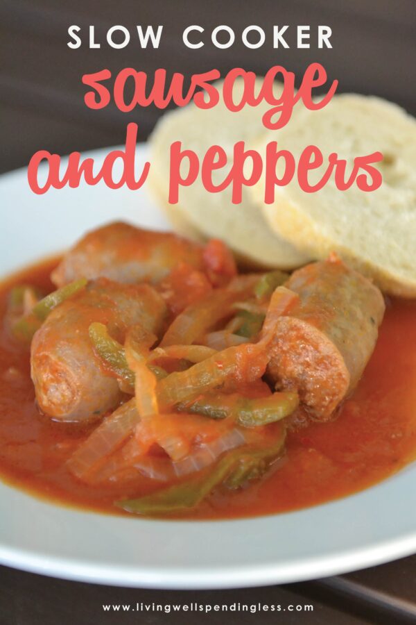 Slow Cooker Sausage and Peppers Best Crock Pot Sausage & Peppers
