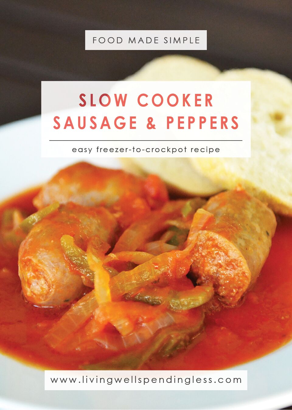 Slow Cooker Sausage and Peppers Living Well Spending Less®