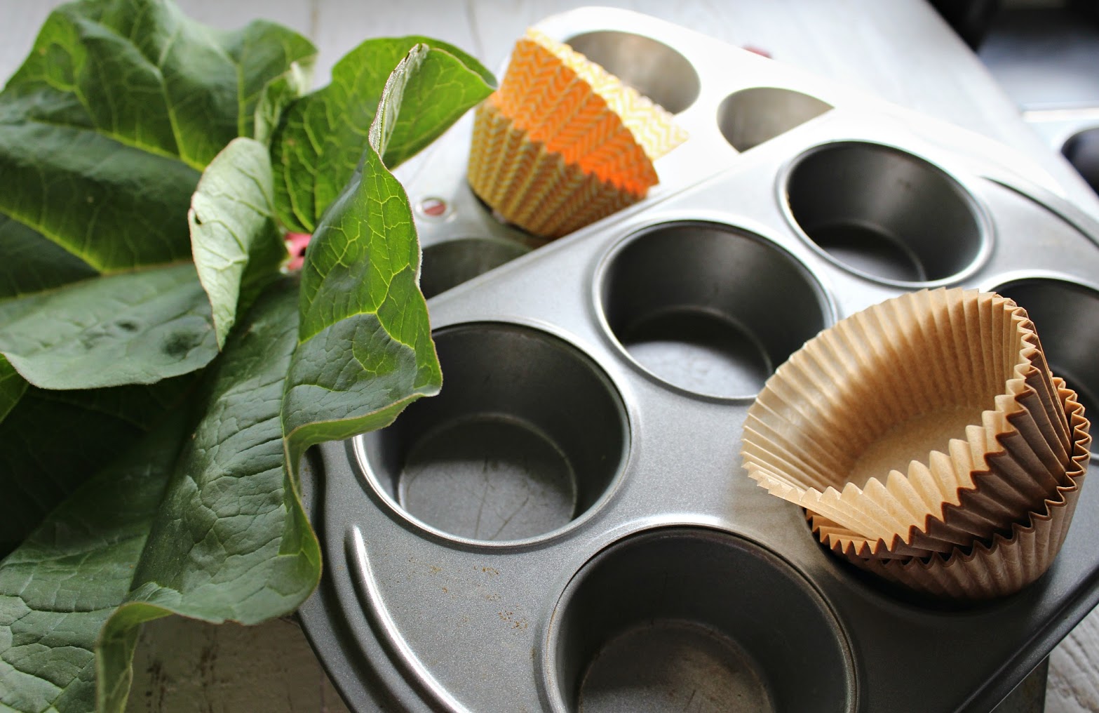 Divide the batter equally into muffin liners in muffin tins and bake. 