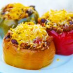 Slow Cooker Stuffed Peppers | 10 Meals in an Hour | Freezer Cooking | Meatless Meals