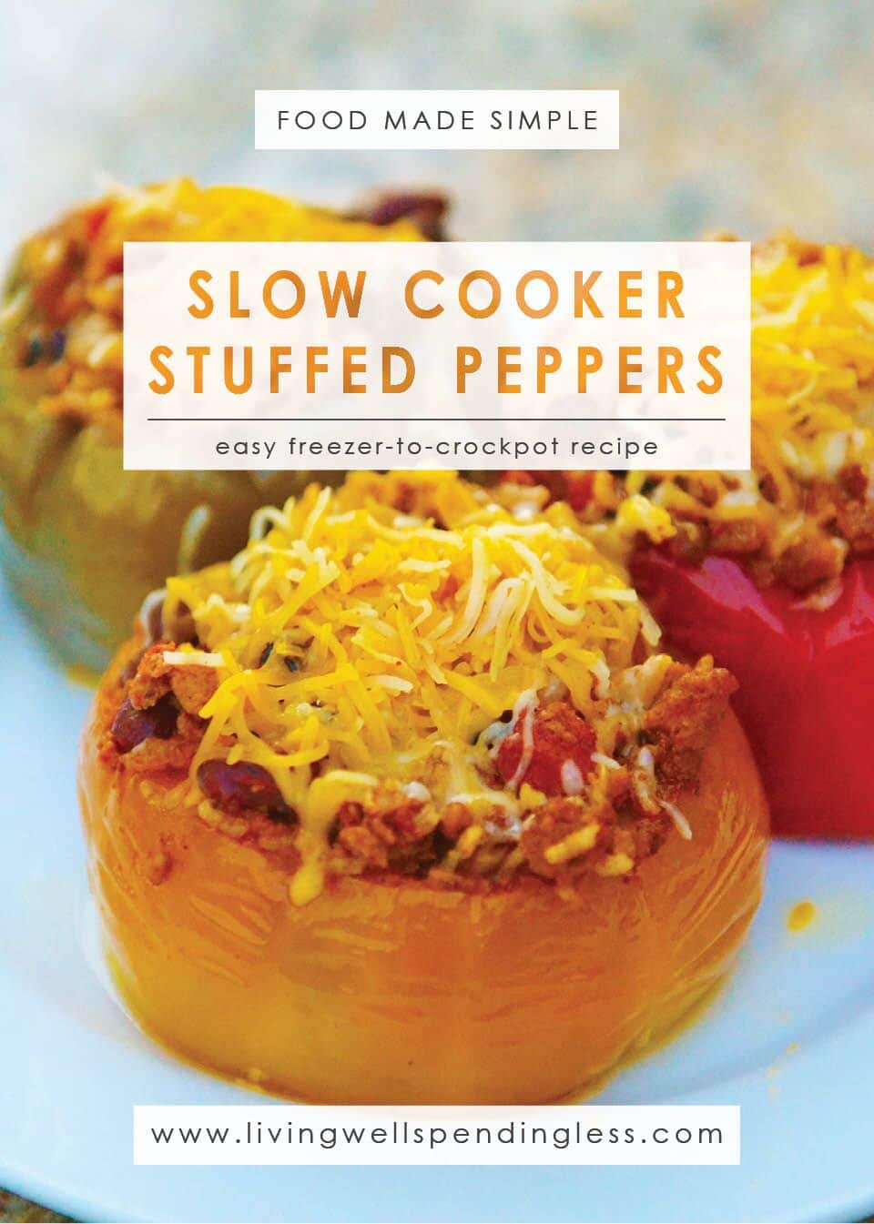 Slow Cooker Stuffed Peppers | 10 Meals in an Hour | Freezer Cooking | Meatless Meals 