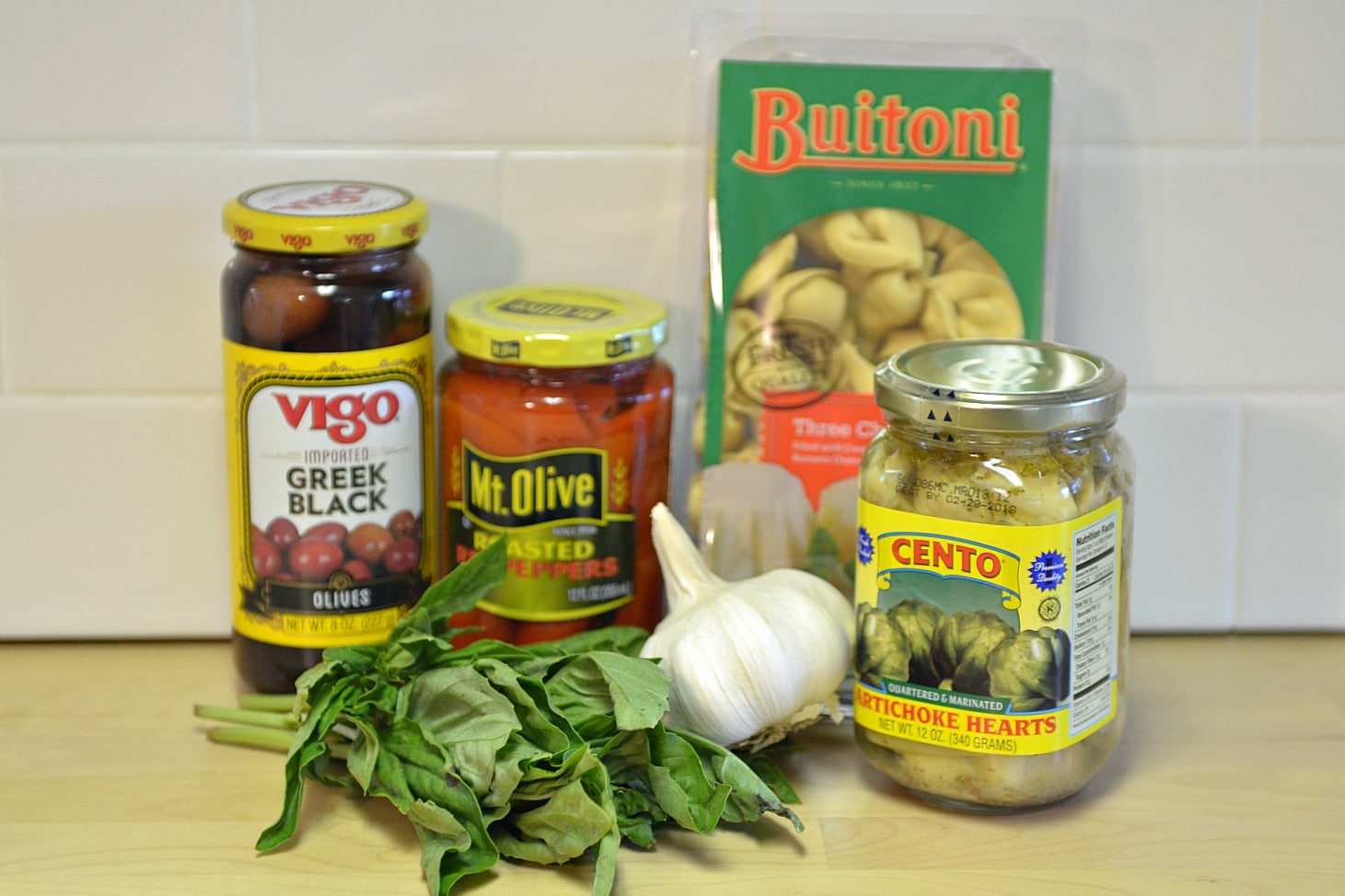 5 Ingredient Tortellini Salad supplies