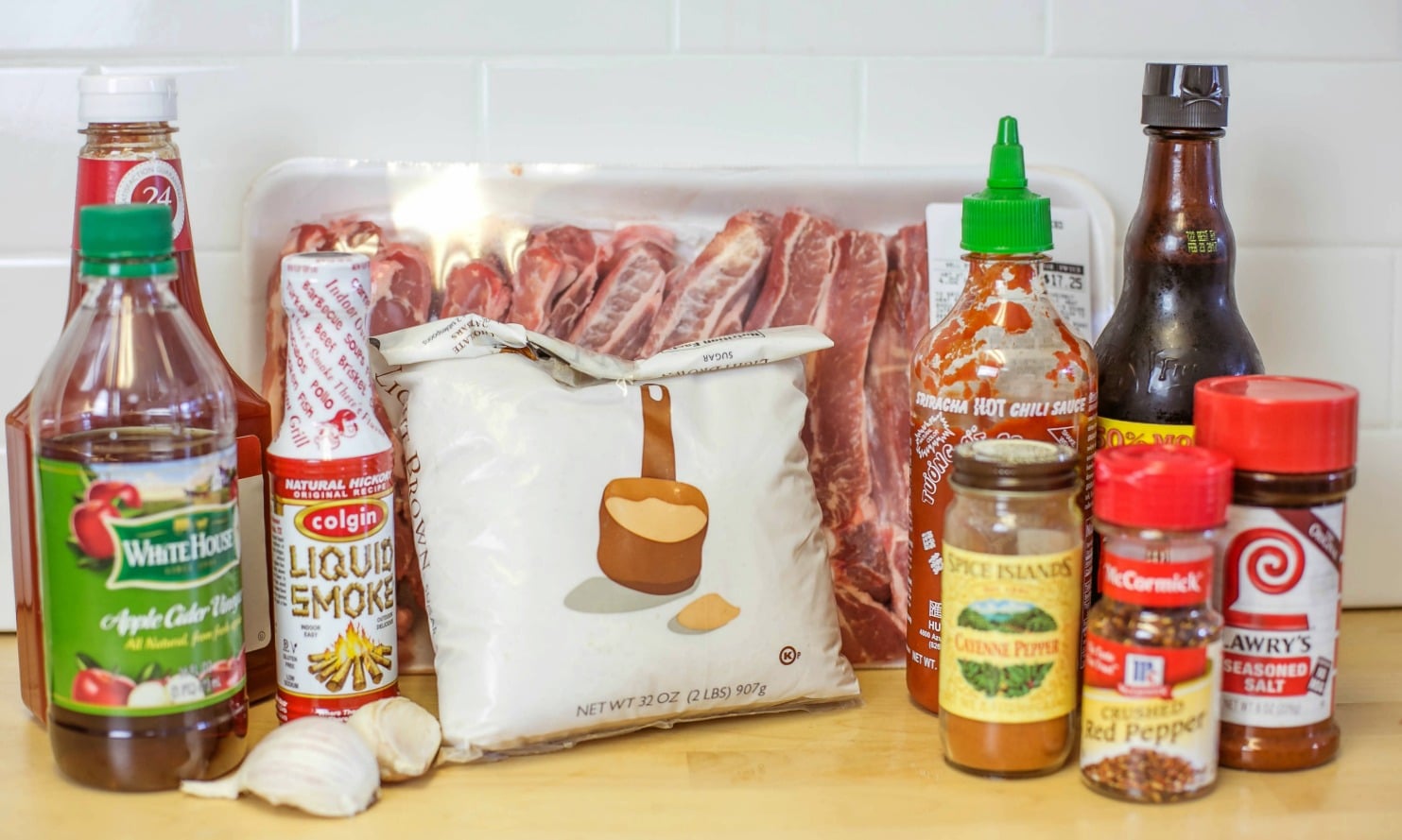 Ingredients you need for this sweet and spicy BBQ ribs recipe