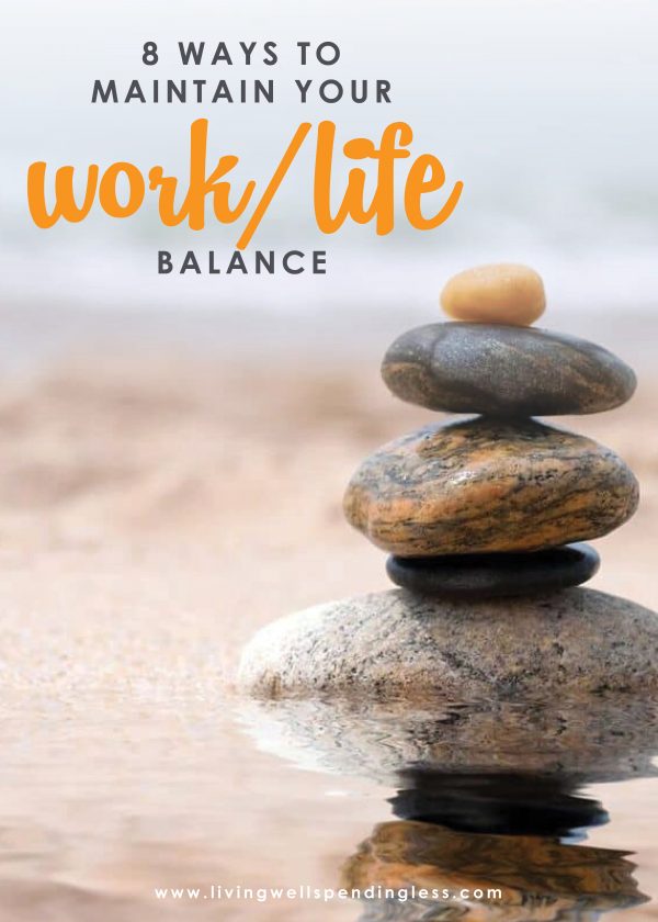 And while life might never be perfectly balanced, there is a way to find your groove. If you've ever felt like you are failing on multiple fronts, don't miss these 8 simple ways to maintain your work/life balance. It might just change your life!