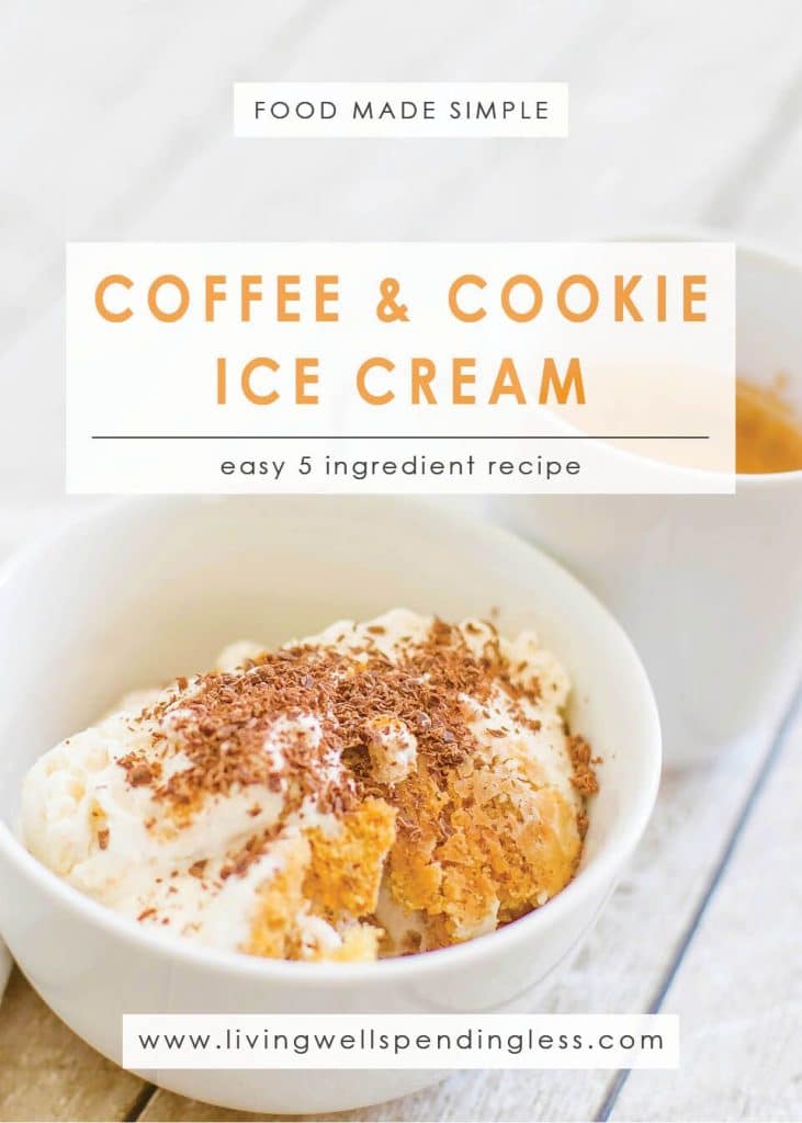 Coffee & Cookie Ice Cream dessert 5 Ingredient Dessert