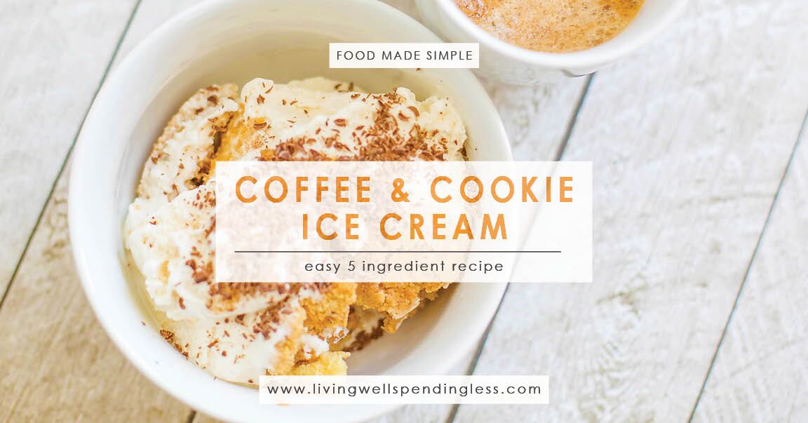 Coffee & Cookie Ice Cream dessert 5 Ingredient Dessert