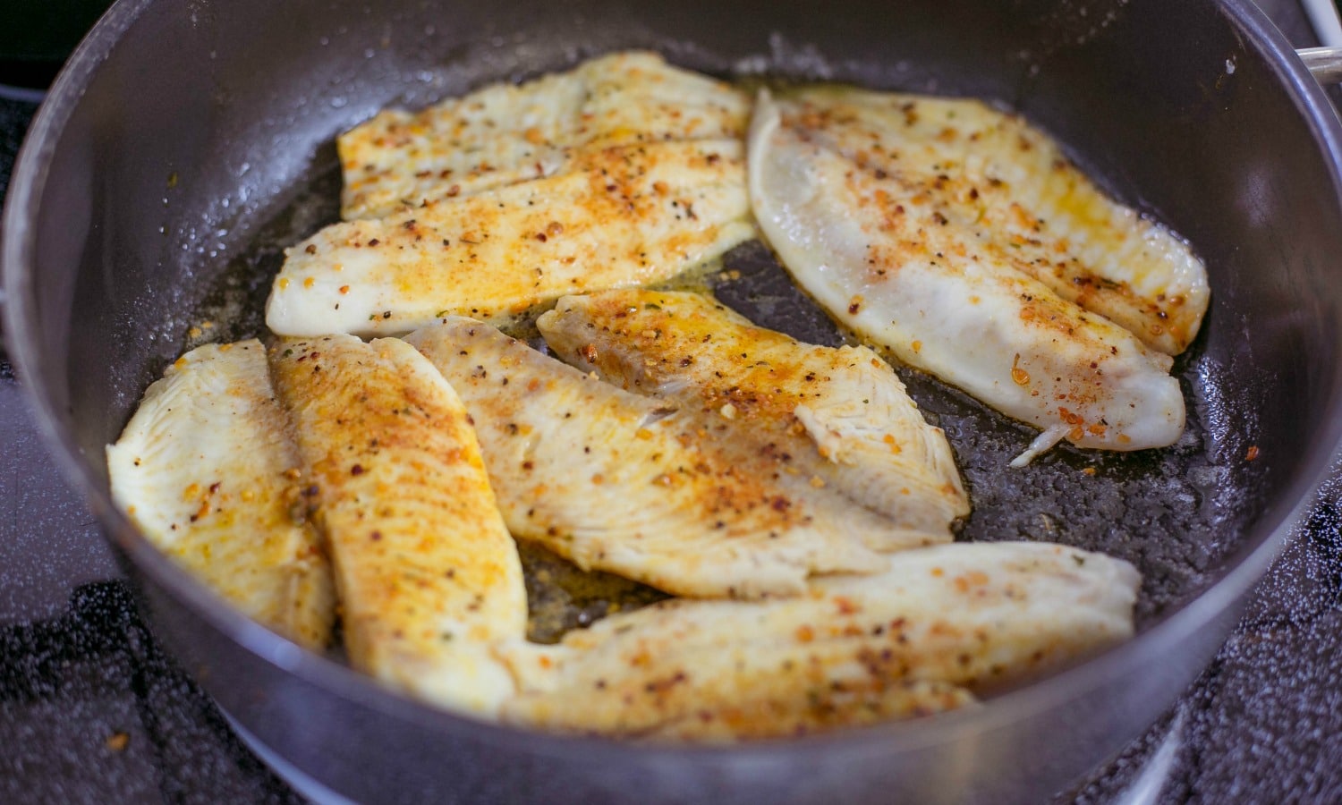 Pan fry the fish fillets with butter