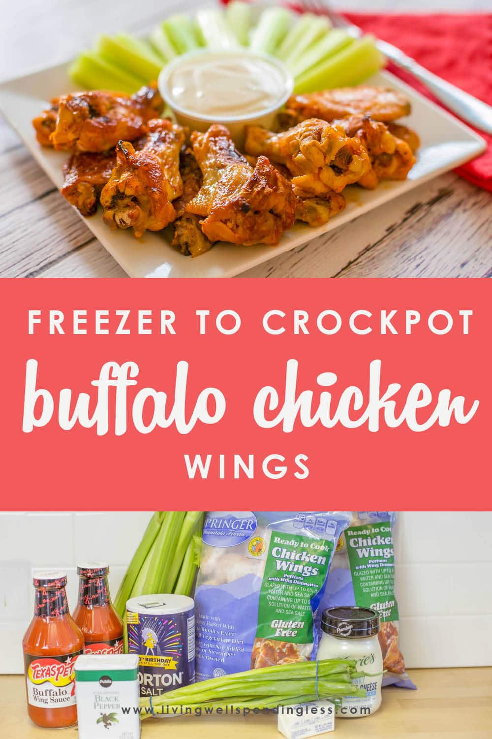 Freezer to Crockpot Buffalo Chicken Wings Easy Wings Recipe