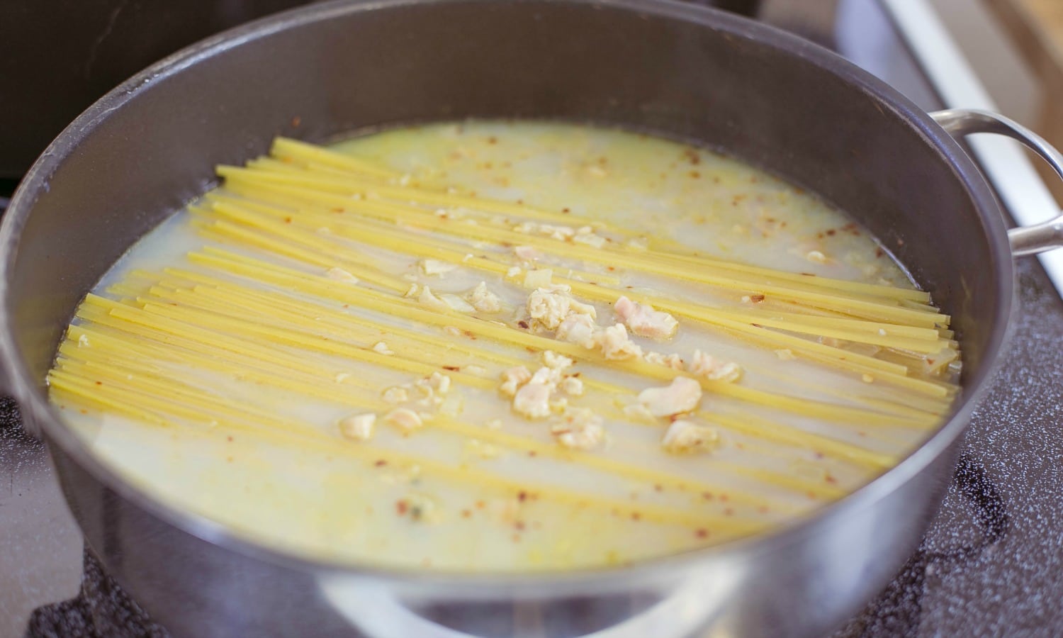 Cook the pasta until al dente to perfect the One Pot Pasta and Clam Sauce!