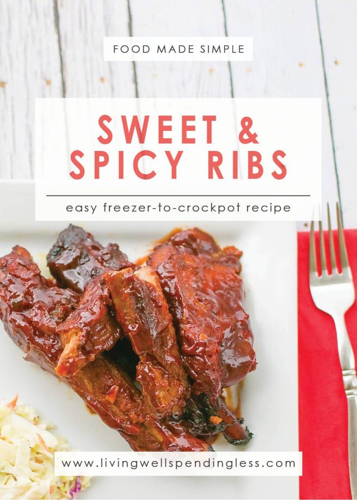 Easy Slow Cooker Sweet & Spicy Ribs Living Well Spending Less®