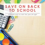 Save on Back to School | Money Saving Tips | Smart Money | Recycling