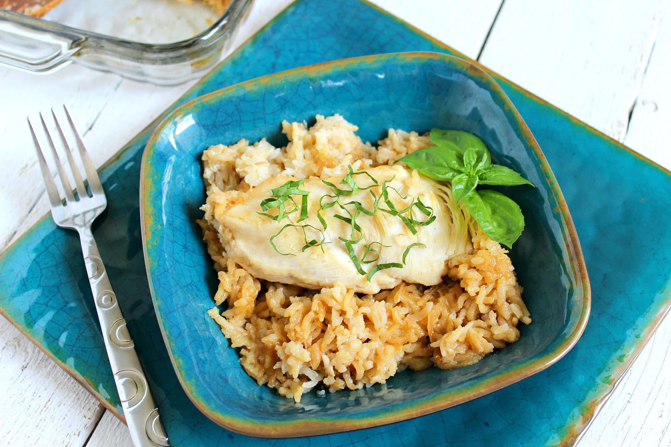 This chicken and rice casserole is so delicious and easy. It's a perfect weeknight recipe. 