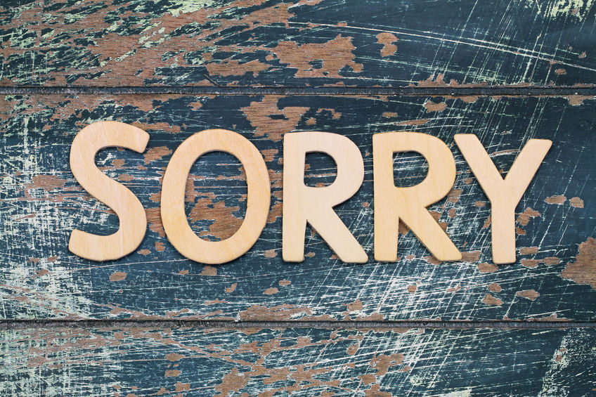 Say you are sorry when you are wrong. 