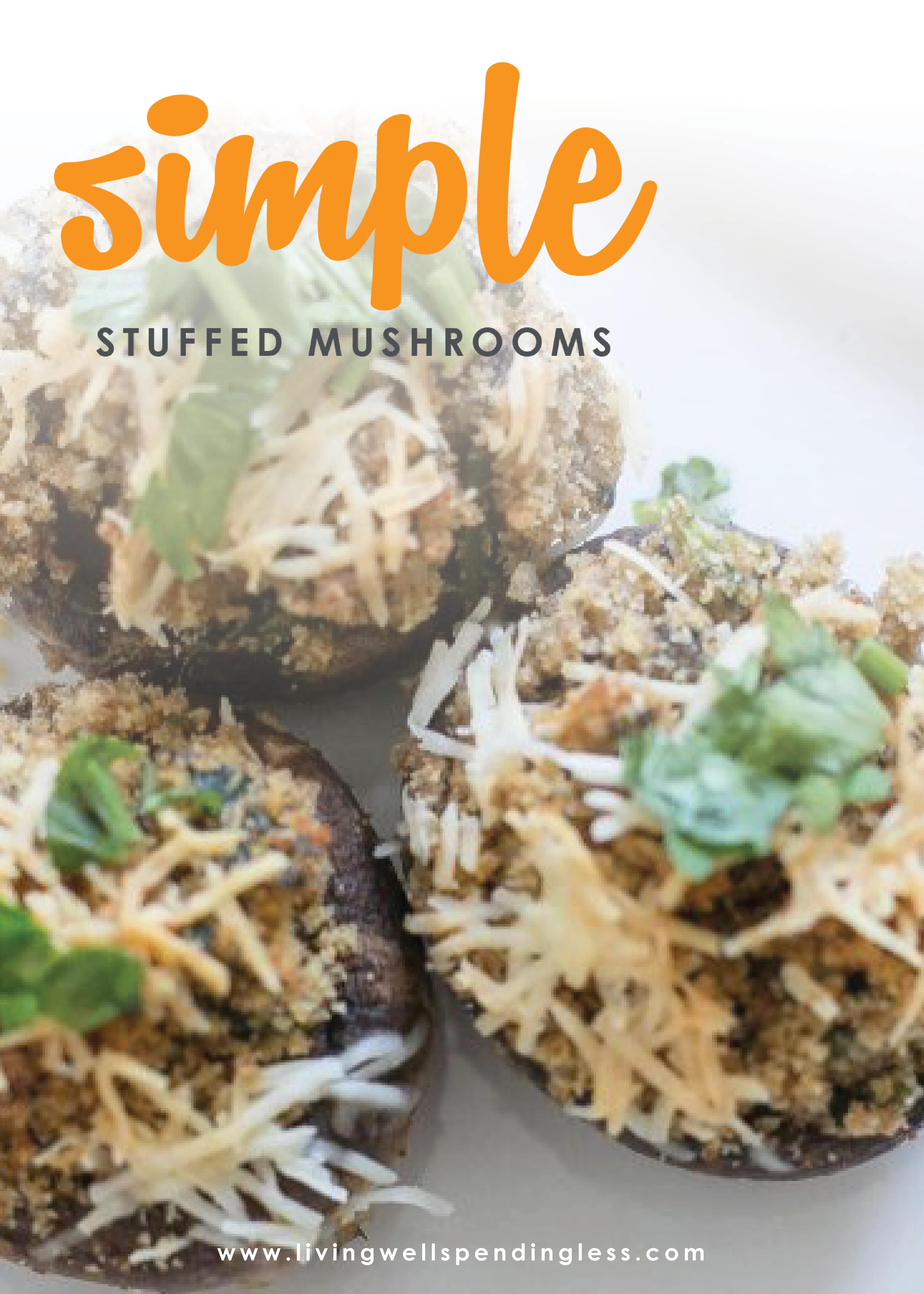 Love mushrooms? These super simple--and ridiculously delicious--stuffed mushrooms will make any day feel like a holiday. Perfect for your holiday menu, or maybe just because!