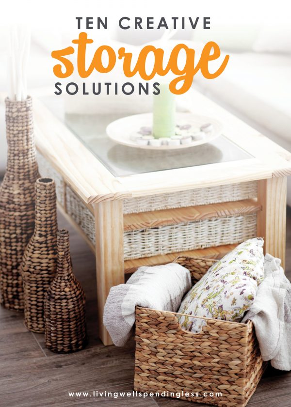 Running out of space to store (or hide) all your stuff? Don't miss these 10 creative storage solutions for making more room and getting more organized in every area of your home!
Creative Storage Solutions | Easy Storage Solutions | Storage Tips | Space Saver Storage Solutions