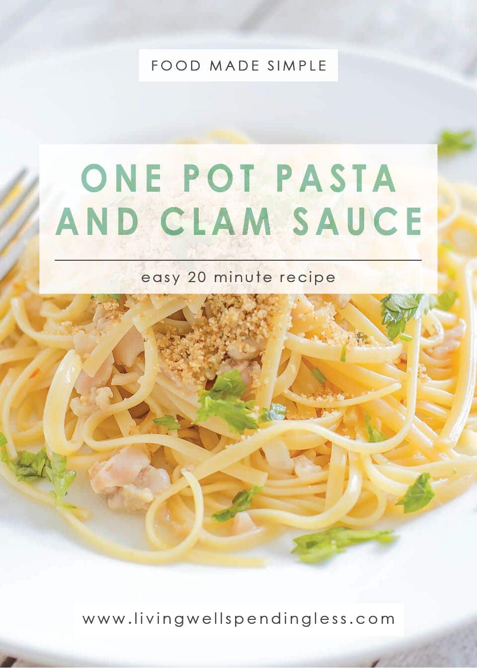 Serve One Pot Pasta and Clam Sauce at your next dinner party for a simple yet delicious meal your guests will enjoy!