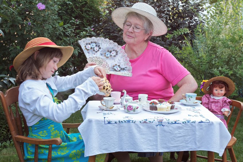 Spending time with kids or grand kids (like a fancy tea party) often means more than another gift . 