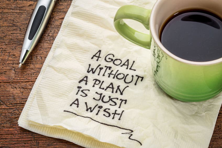 Setting goals and writing plans down to achieve them is a great way to find success. 